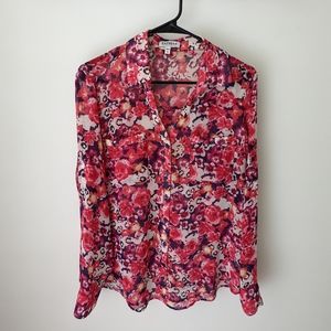 Floral print Express Portofino shirt. Large.